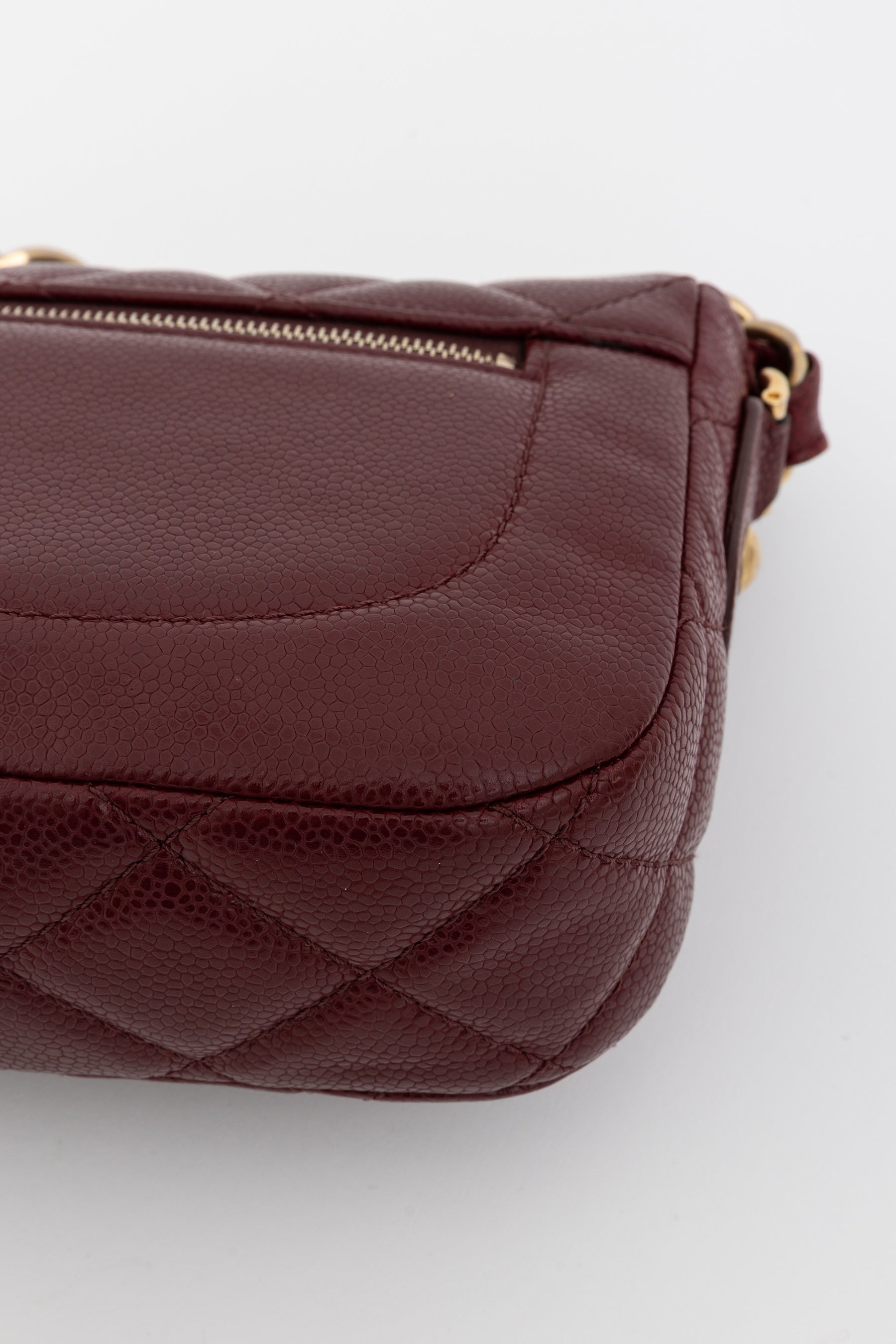 Caviar Flap Bag with Chunky Chain