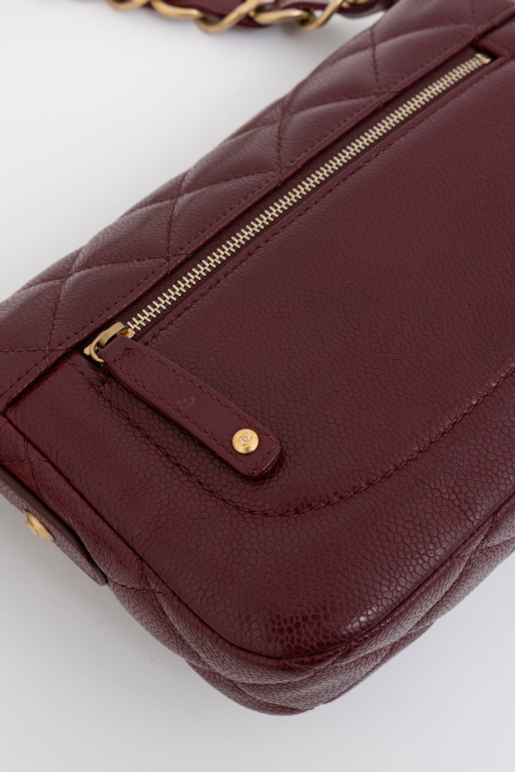 Caviar Flap Bag with Chunky Chain