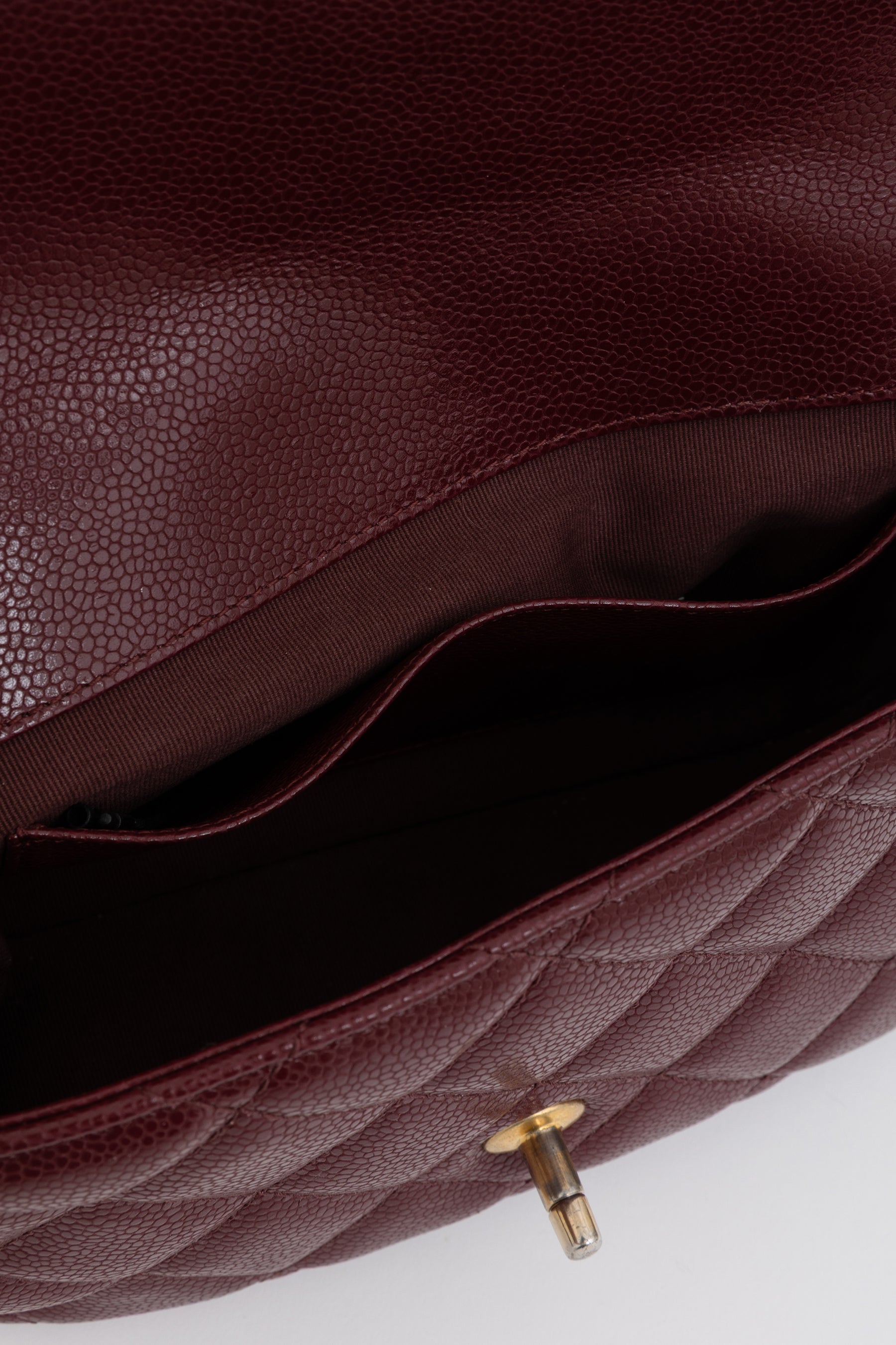 Caviar Flap Bag with Chunky Chain