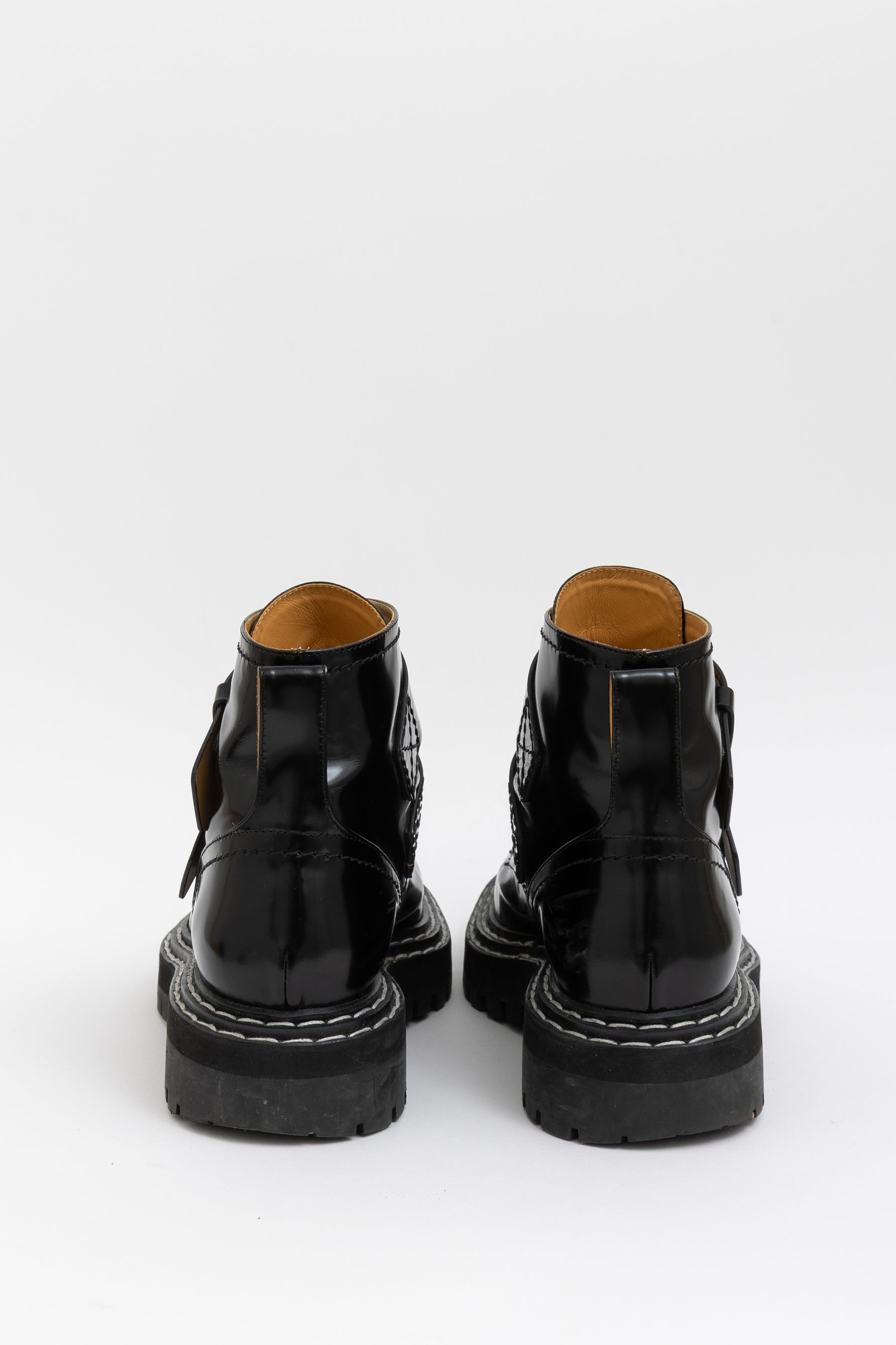 Lug Sole Platform Buckle Boots