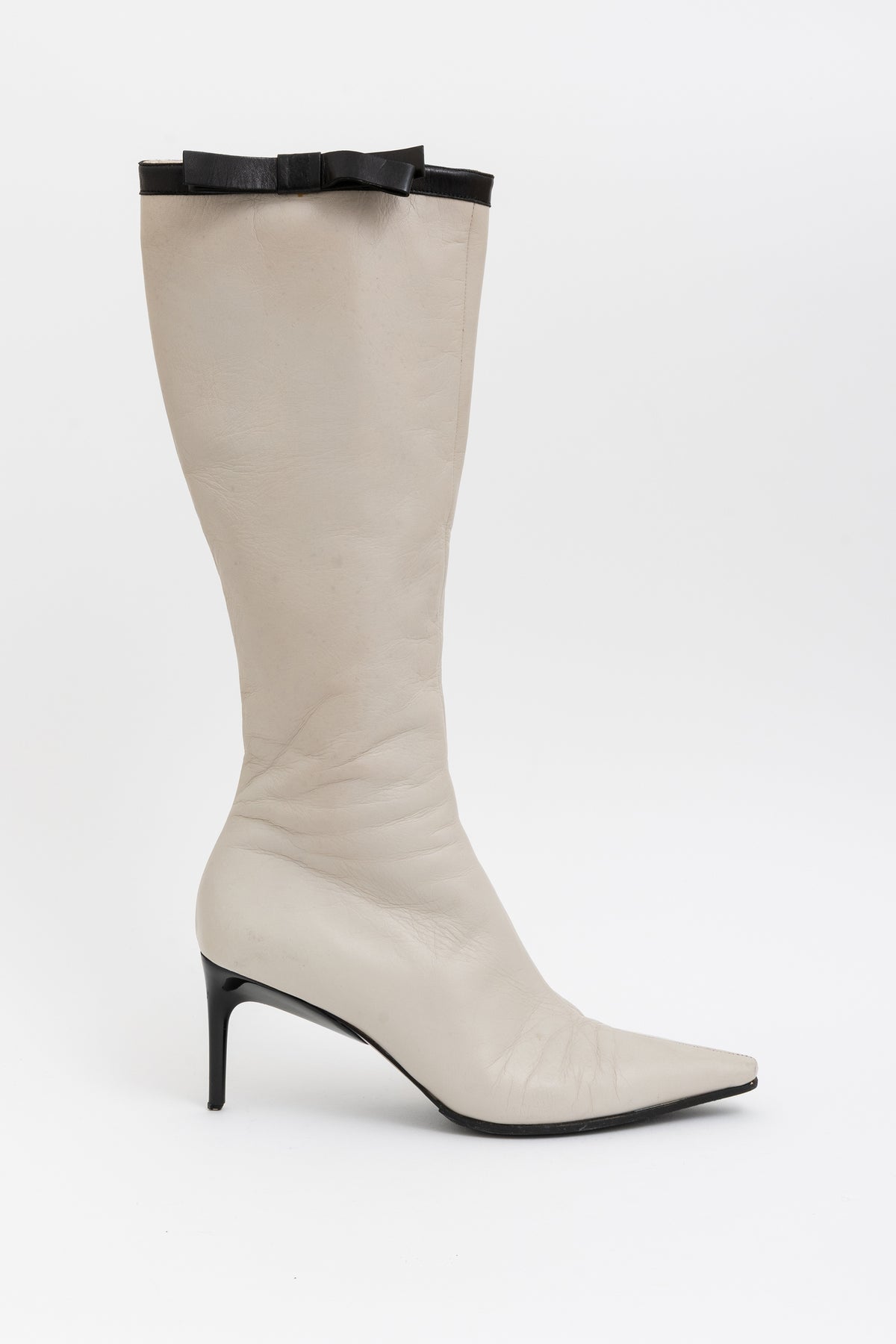 Bow Detail Mid Calf Boot