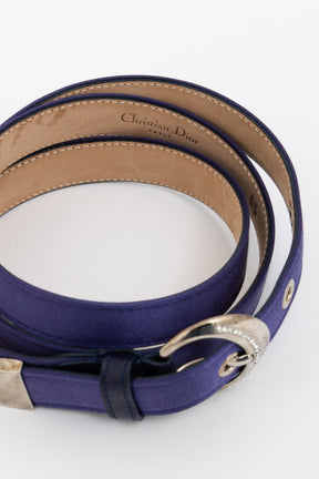 Satin Silver Buckle Belt