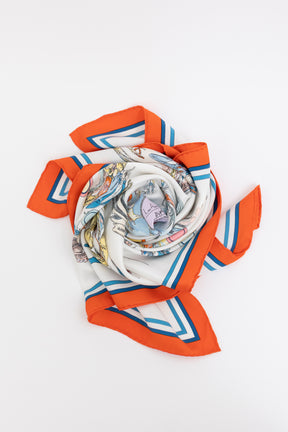Multi Silk Les Anamorphoses Scarf