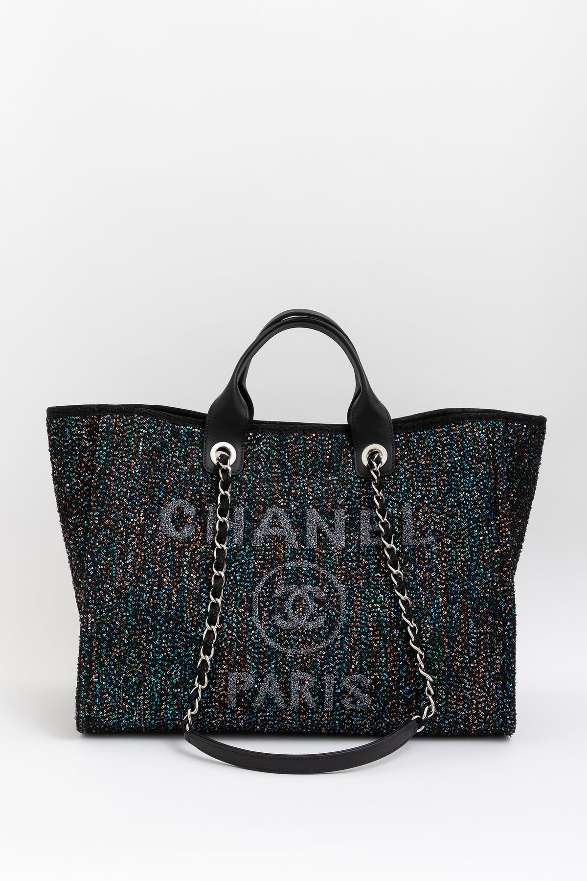 Tweed Multi Sequin Deauville Tote