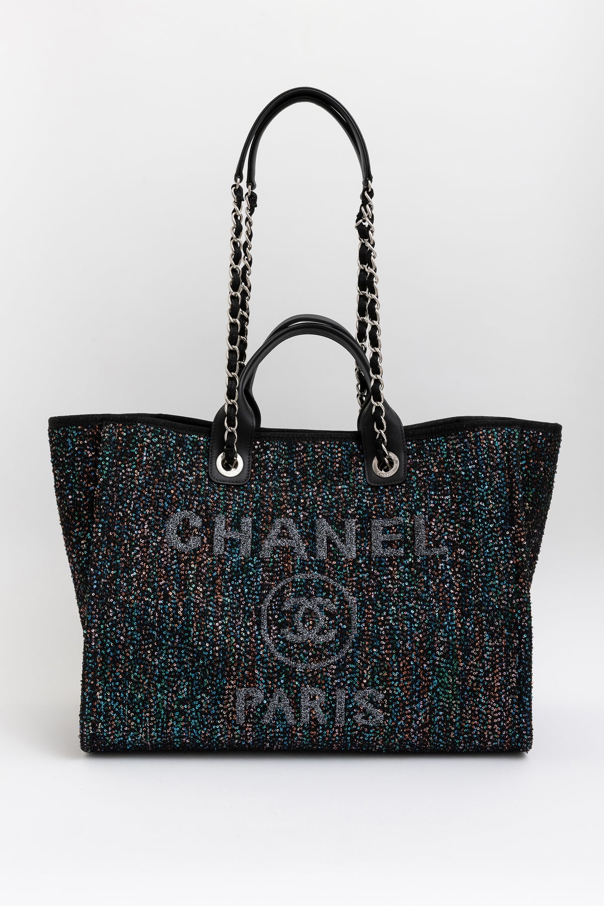 Tweed Multi Sequin Deauville Tote