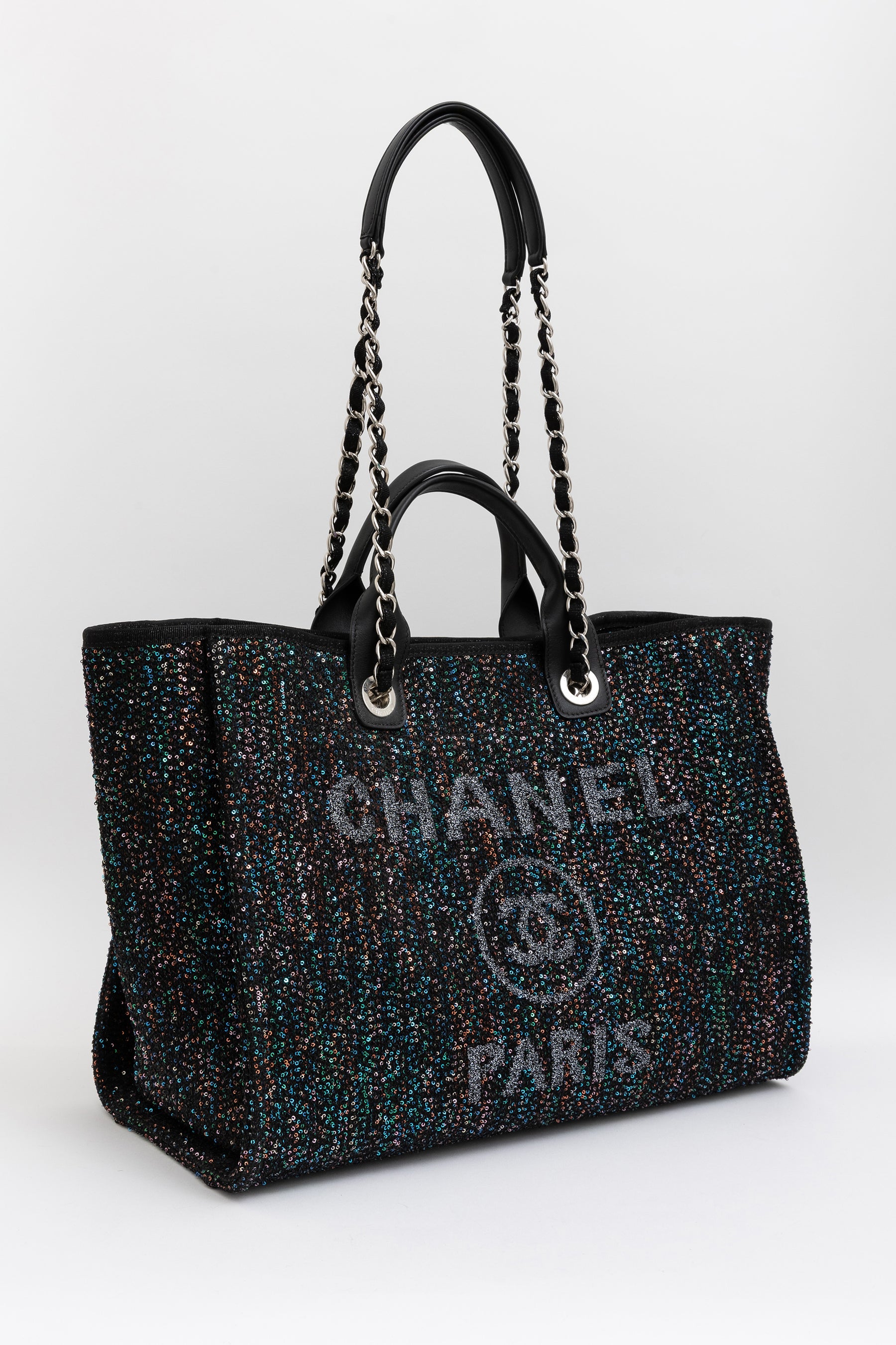 Tweed Multi Sequin Deauville Tote