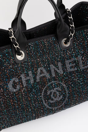 Tweed Multi Sequin Deauville Tote