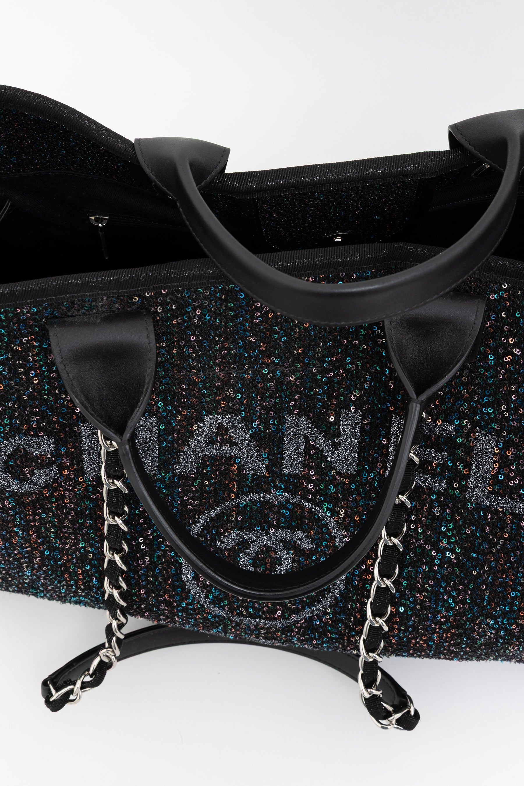 Tweed Multi Sequin Deauville Tote