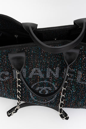 Tweed Multi Sequin Deauville Tote