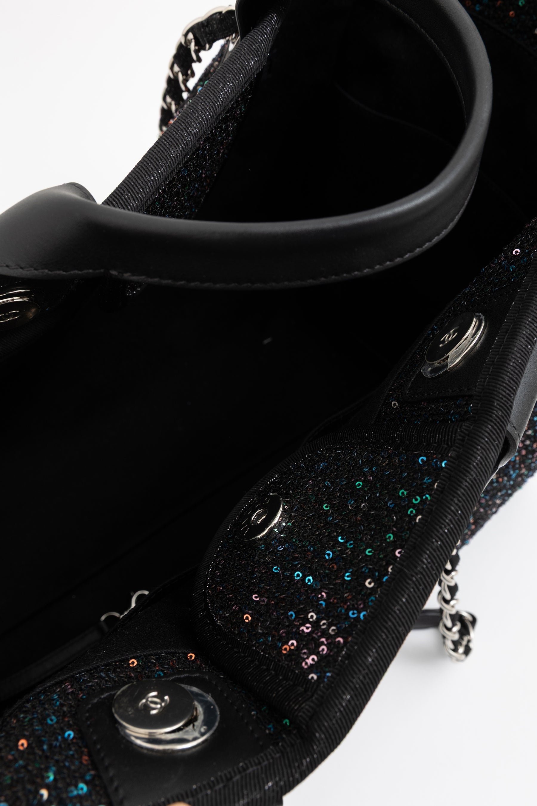 Tweed Multi Sequin Deauville Tote