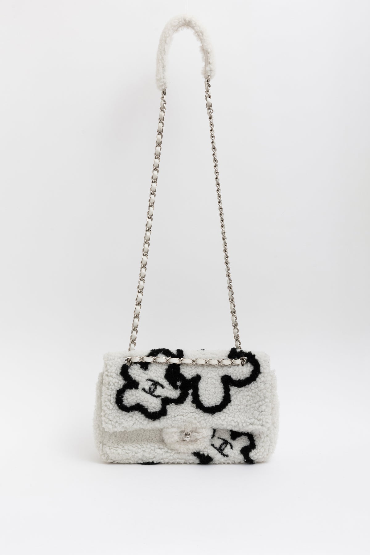 Medium Shearling Flap Bag