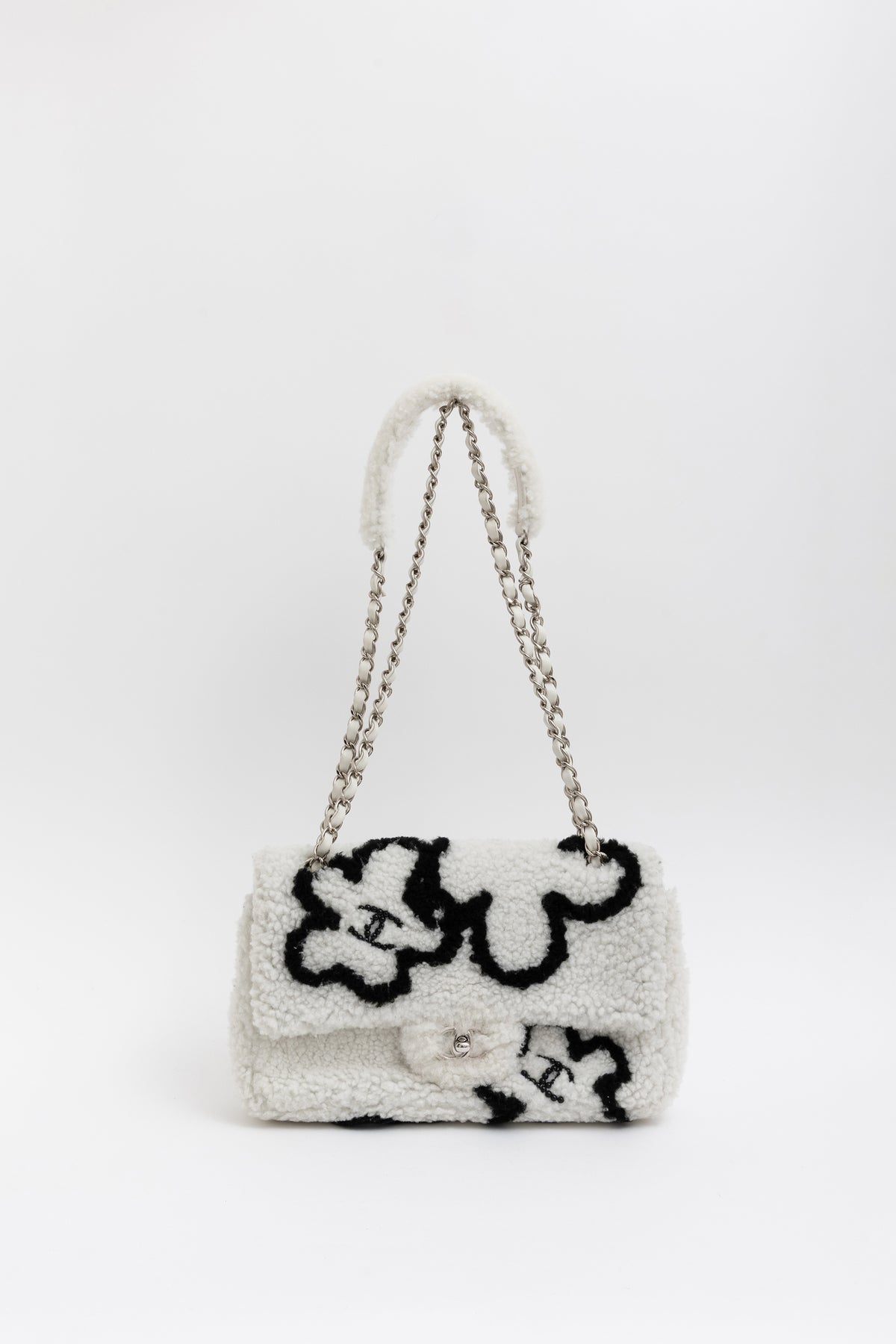 Medium Shearling Flap Bag