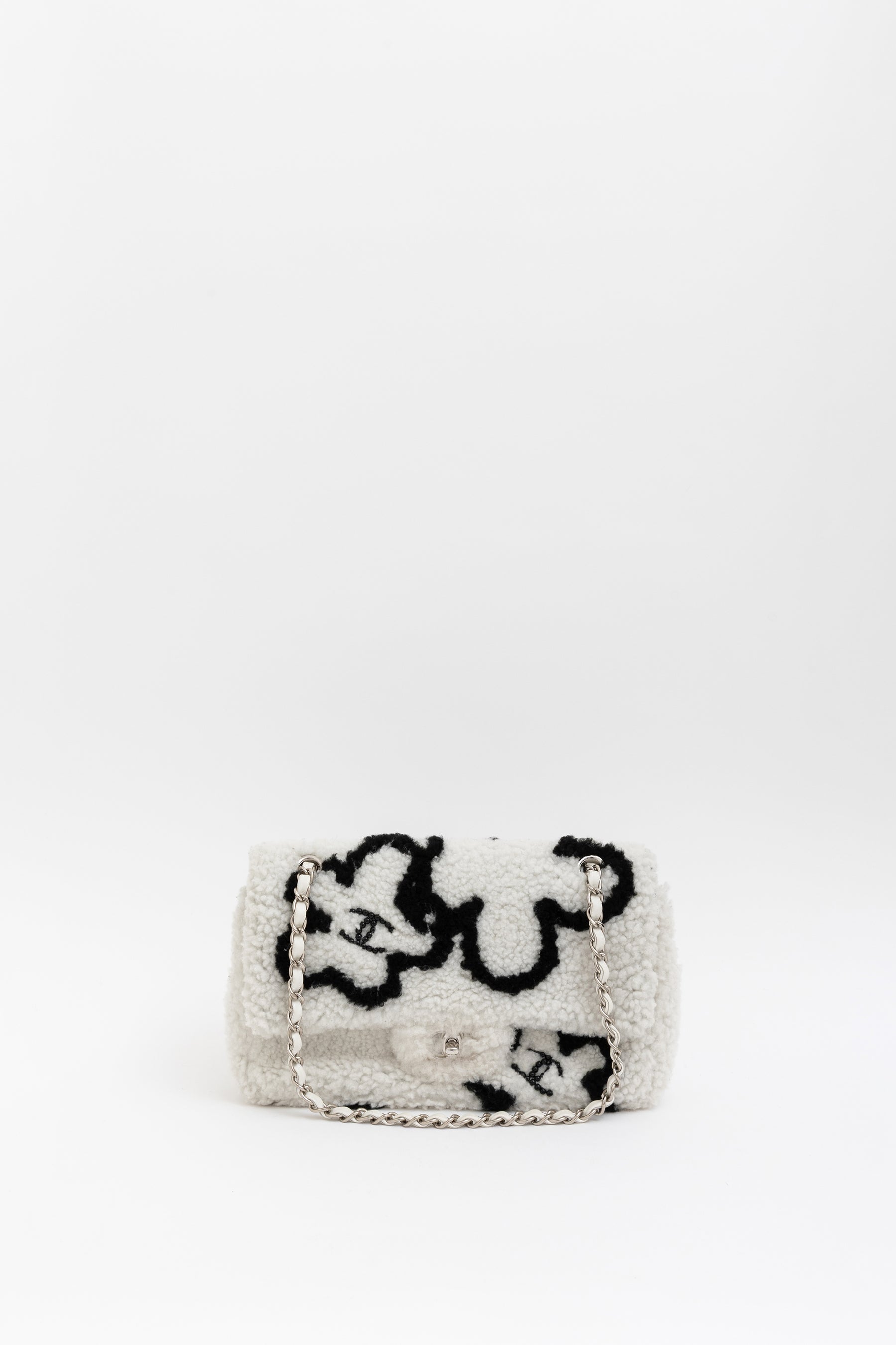 Medium Shearling Flap Bag