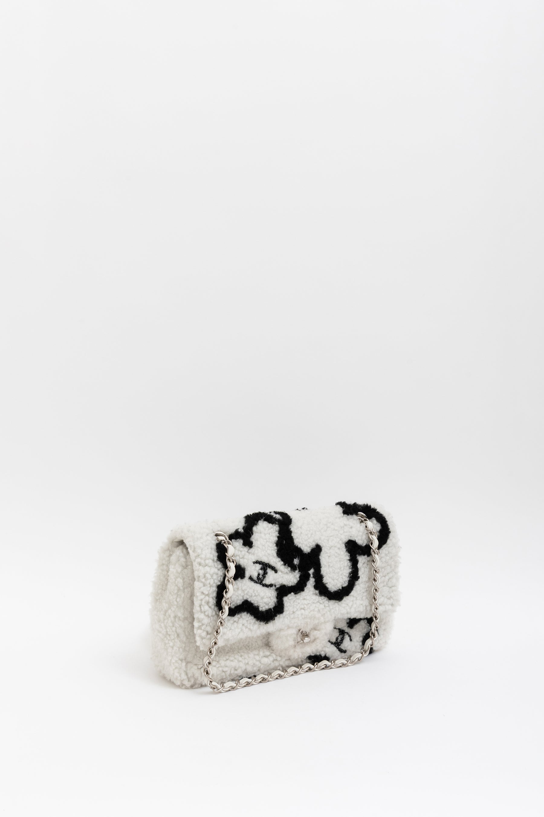 Medium Shearling Flap Bag