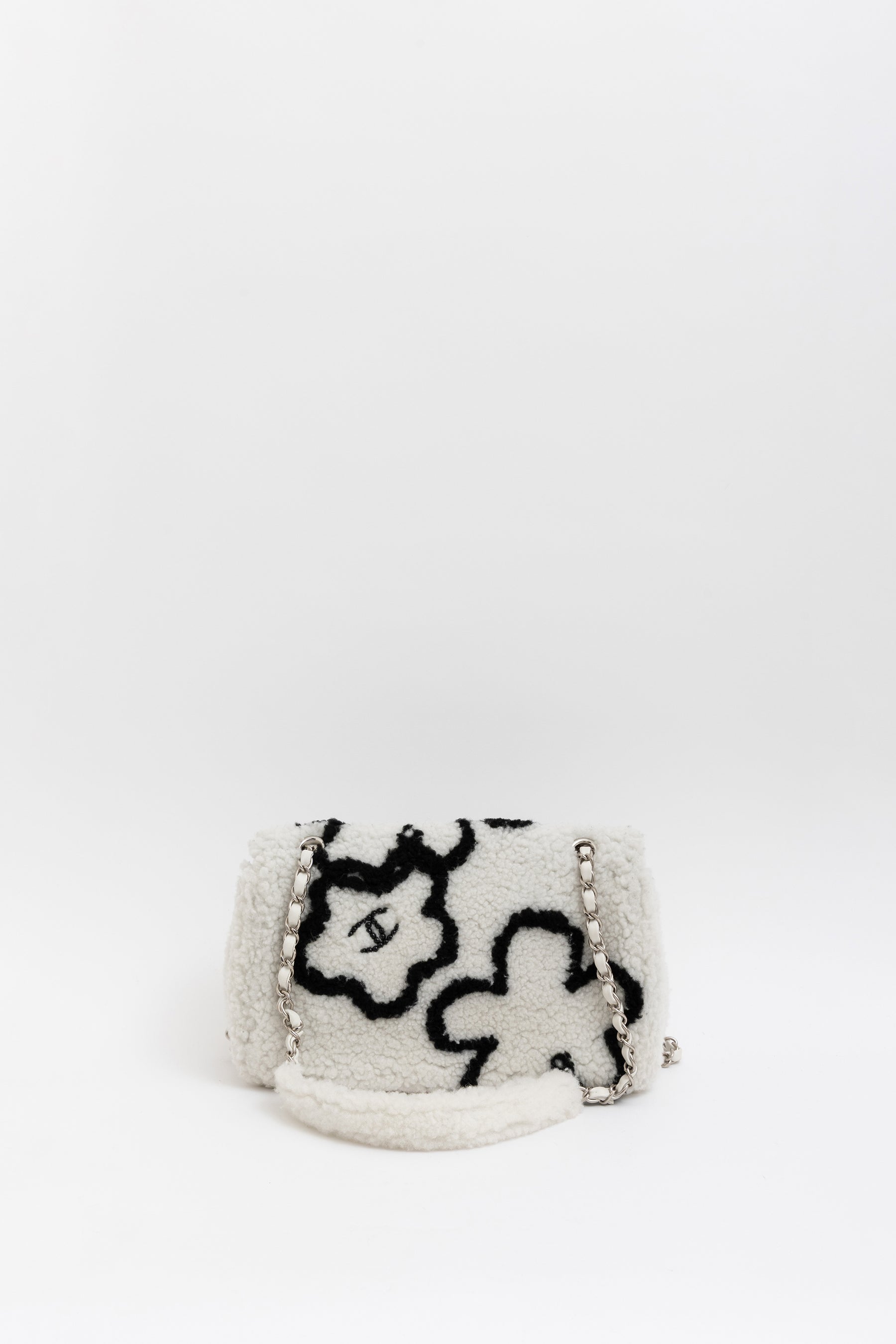 Medium Shearling Flap Bag