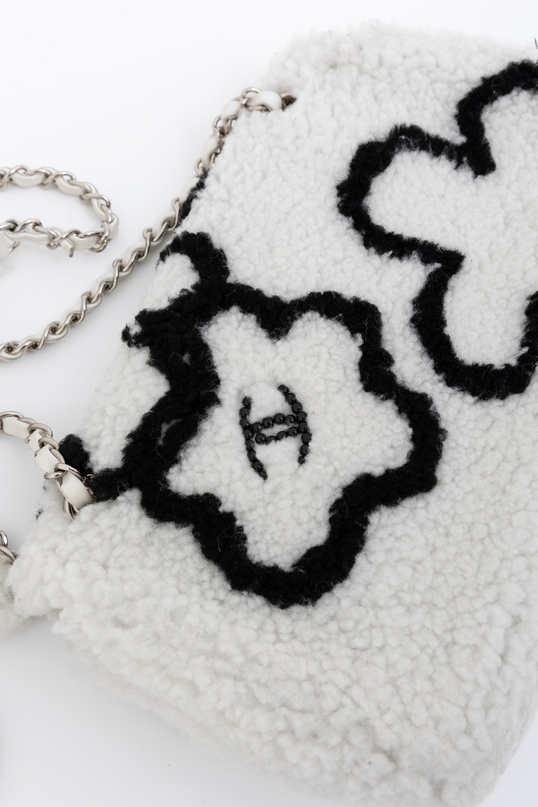 Medium Shearling Flap Bag