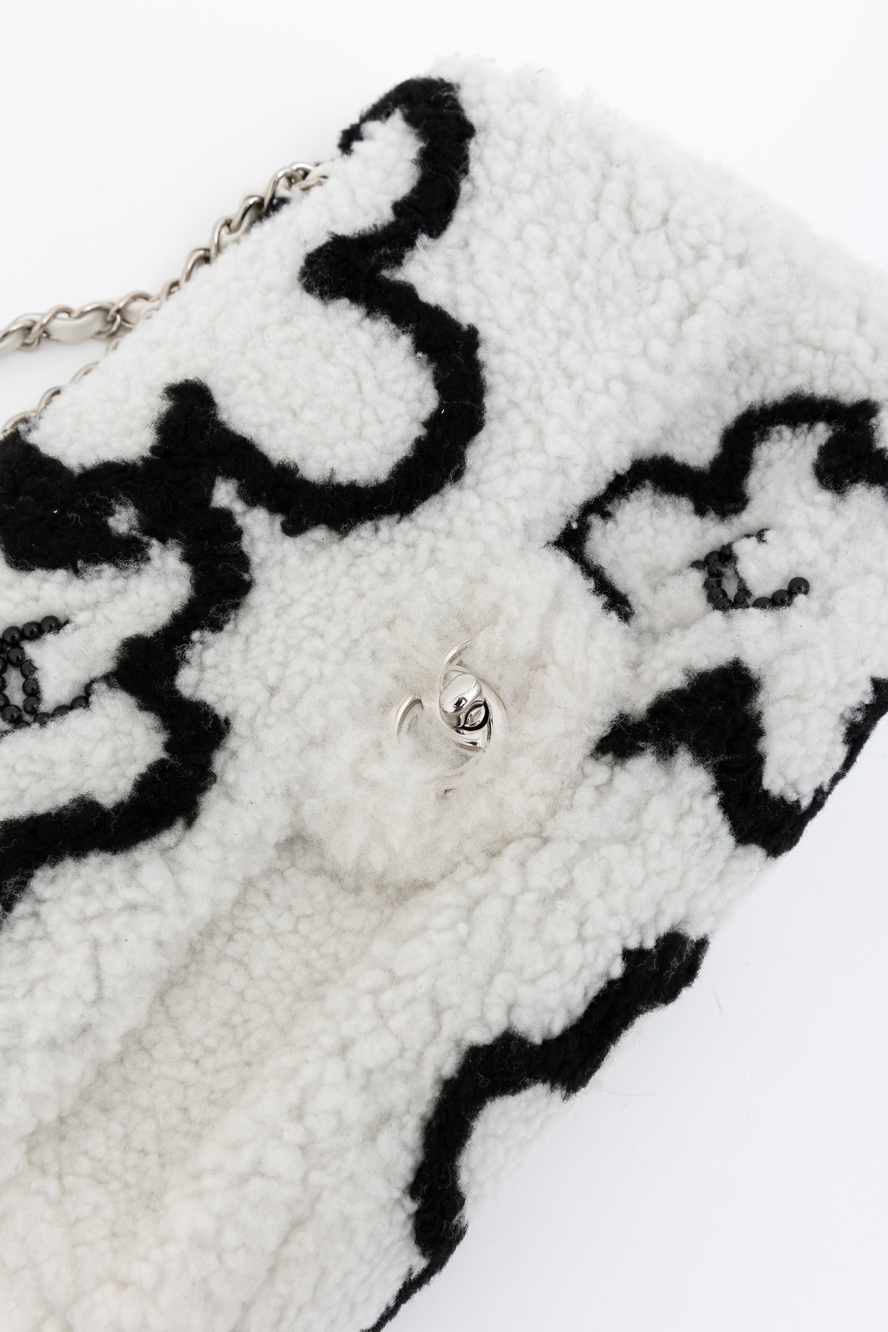 Medium Shearling Flap Bag