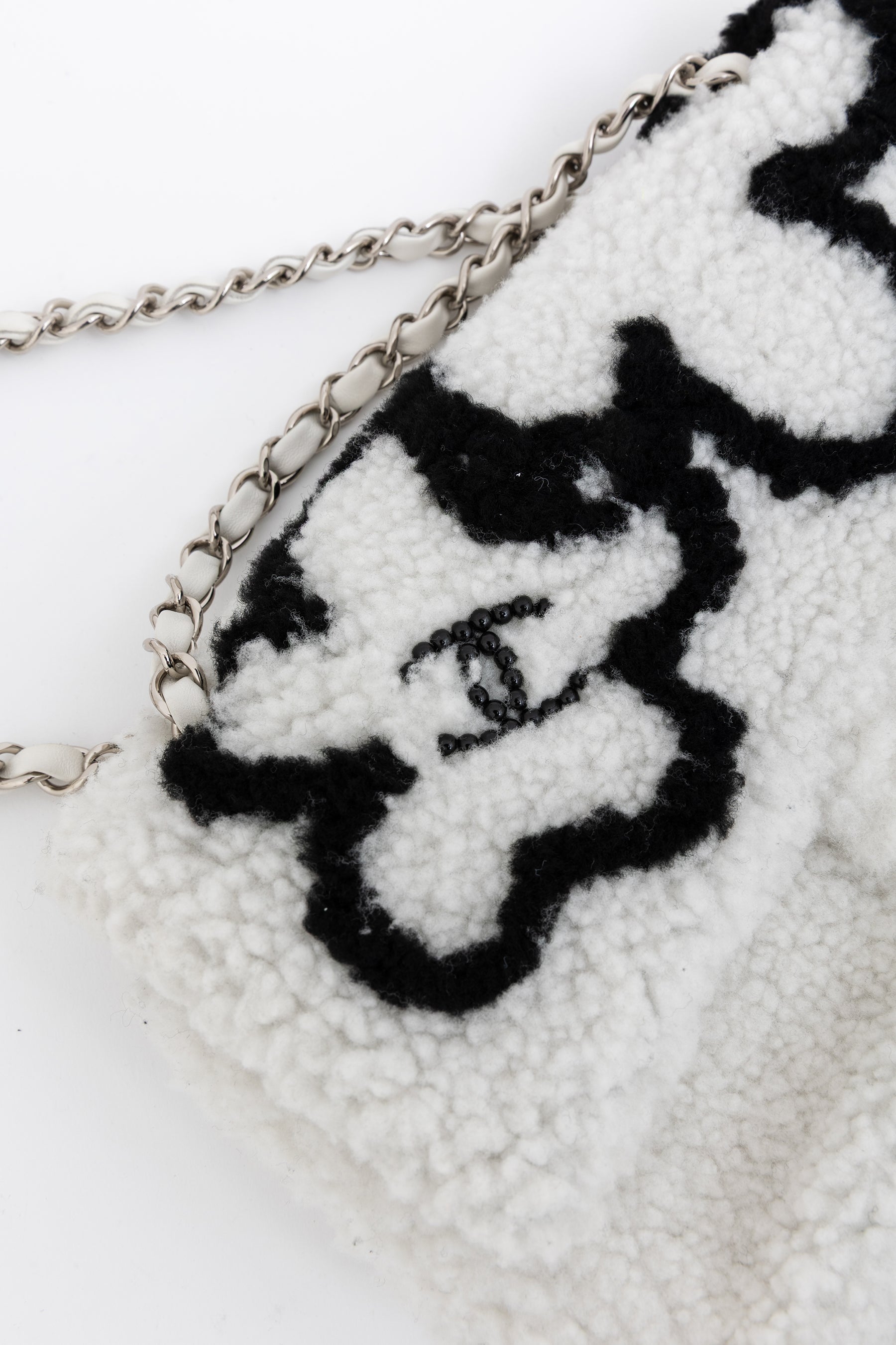 Medium Shearling Flap Bag