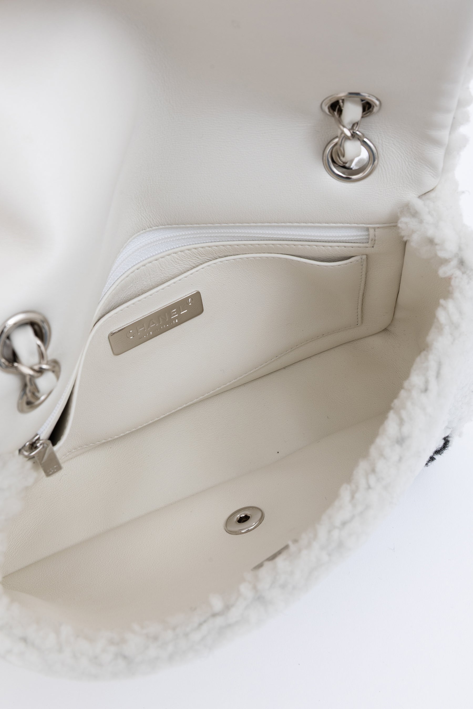 Medium Shearling Flap Bag