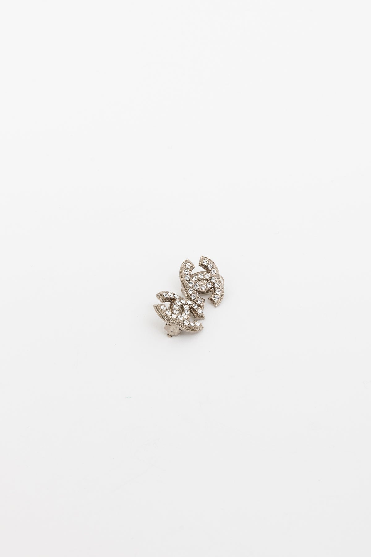 Crystal CC Clip On Earrings