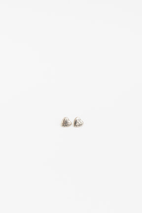 Blind For You Silver Heart Stud Earrings