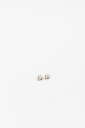 Blind For You Silver Heart Stud Earrings