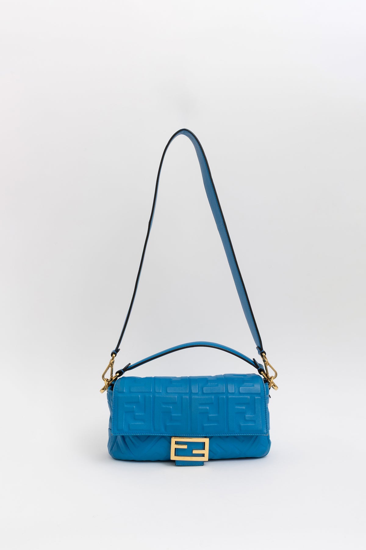 Embossed Logo Baguette Bag