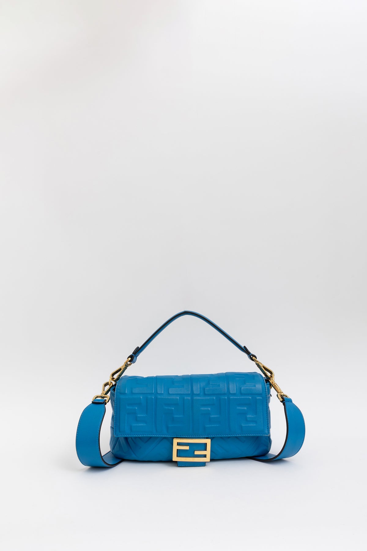 Embossed Logo Baguette Bag