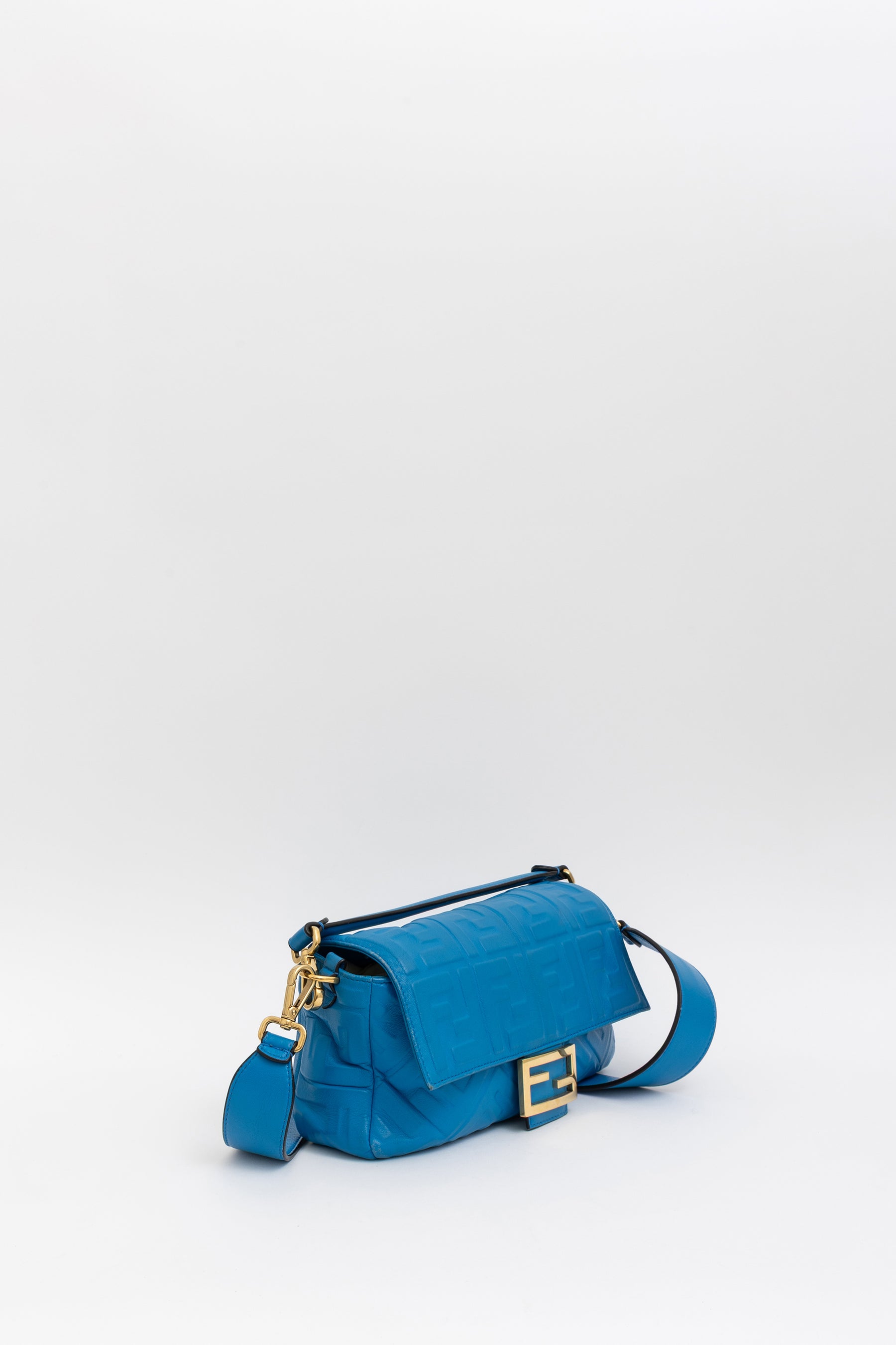 Embossed Logo Baguette Bag