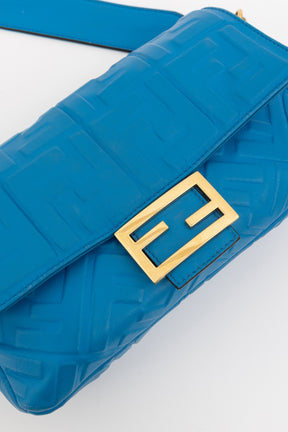 Embossed Logo Baguette Bag