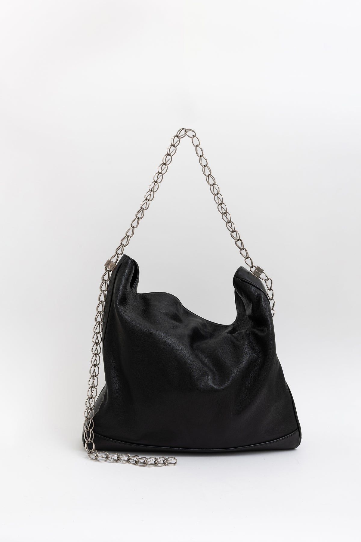 Hobo Bag with Silver Chain Strap