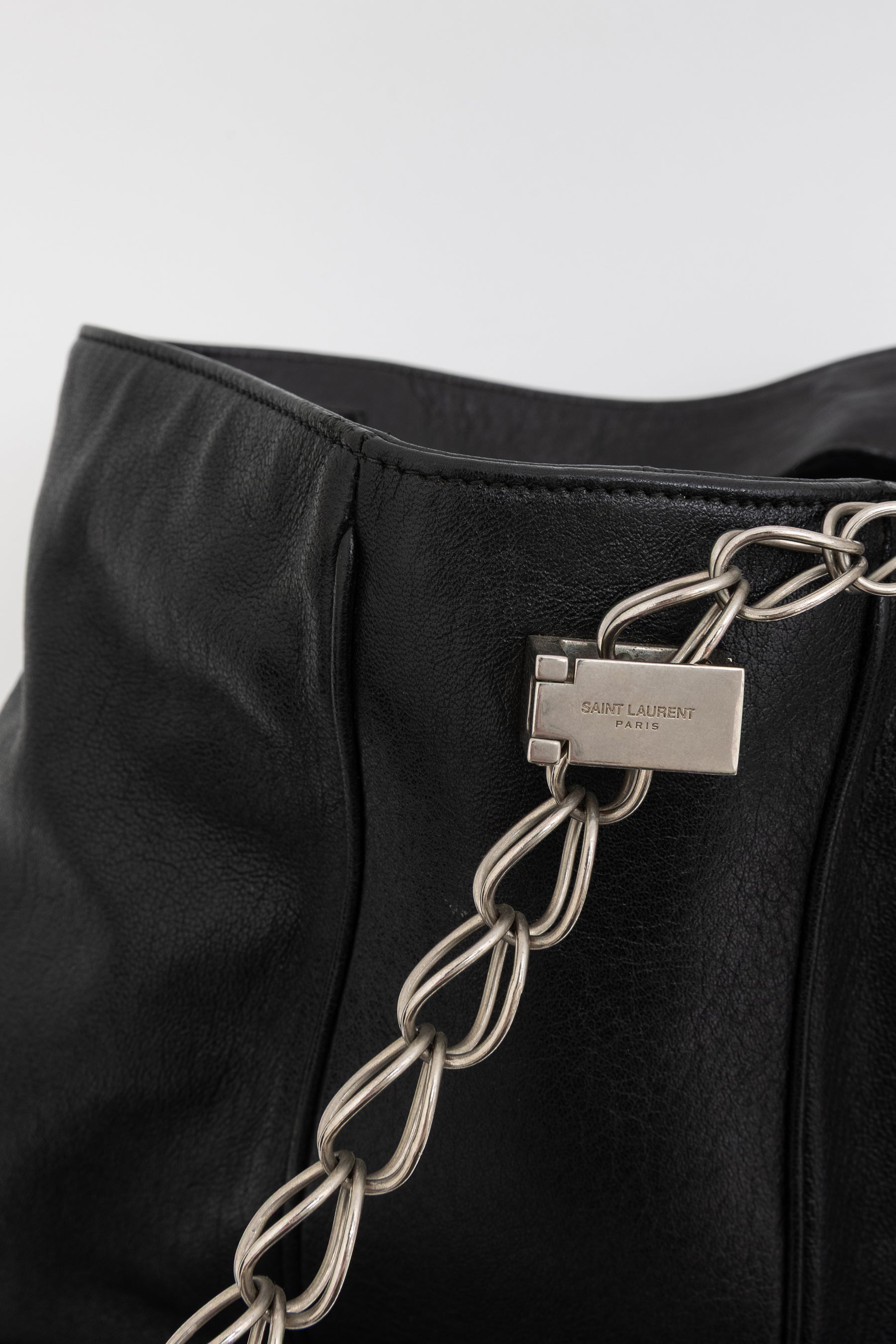 Hobo Bag with Silver Chain Strap