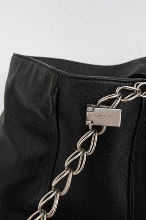 Hobo Bag with Silver Chain Strap