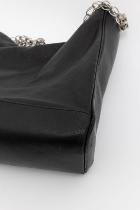 Hobo Bag with Silver Chain Strap