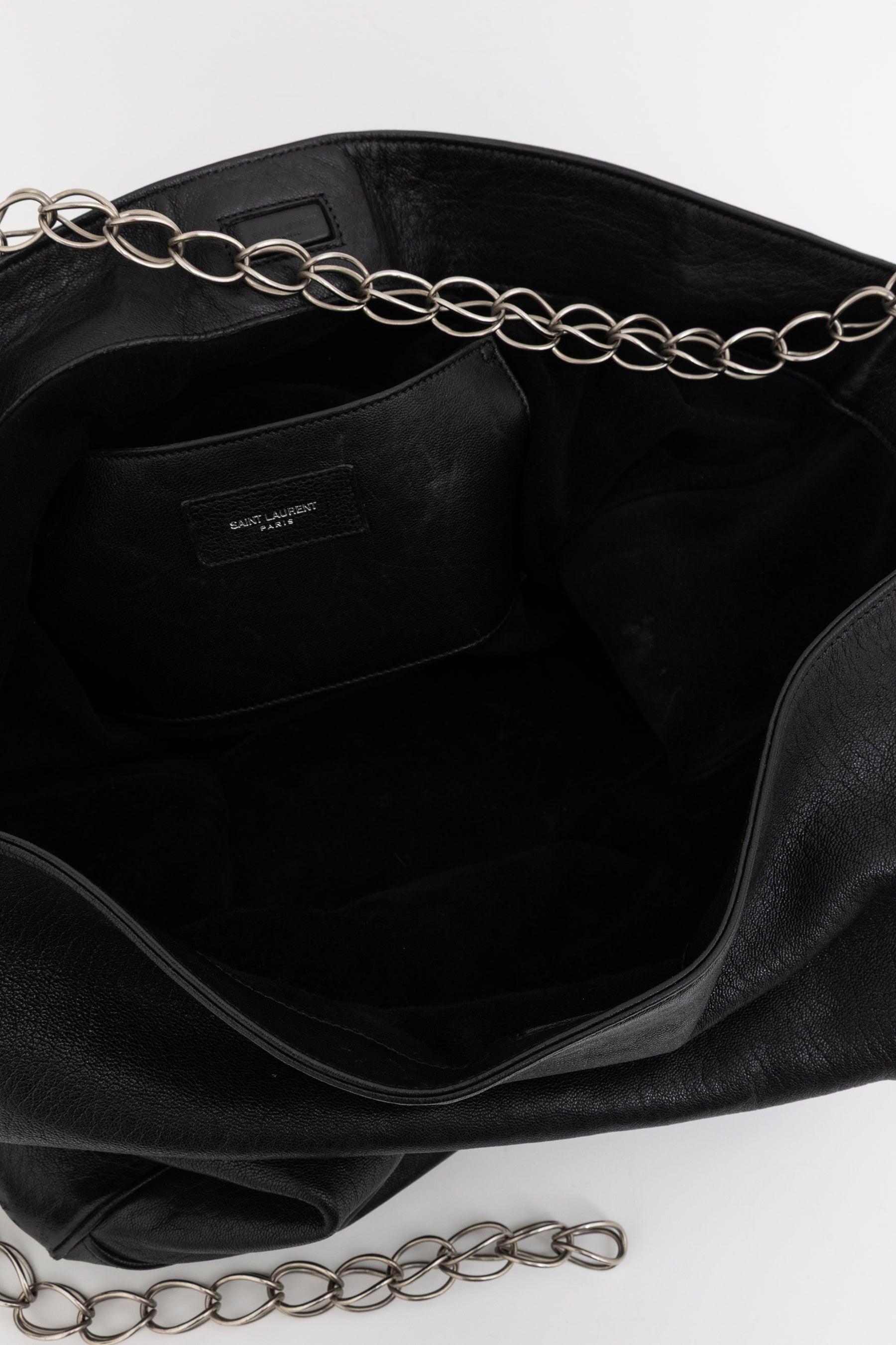 Hobo Bag with Silver Chain Strap