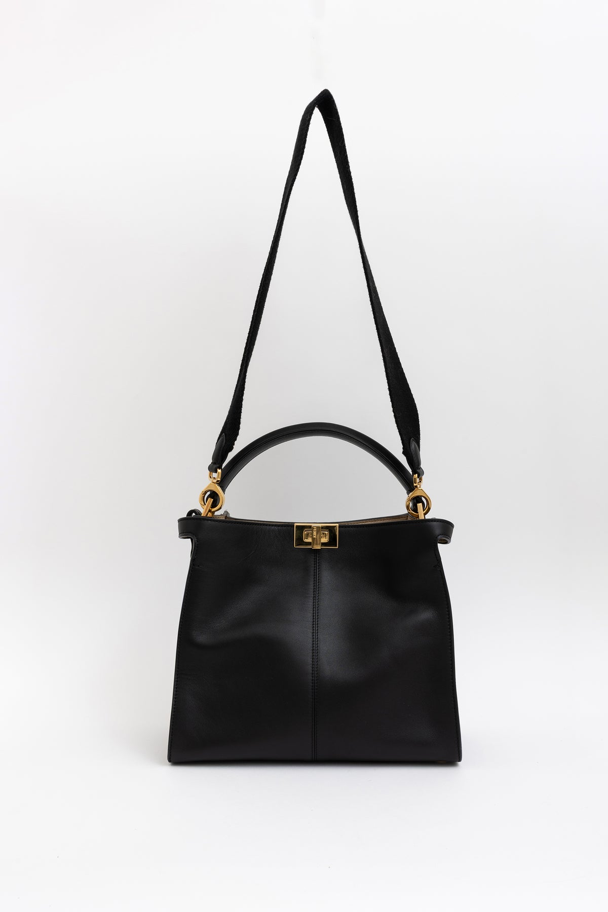 Fendi Black Leather Peekaboo Bag