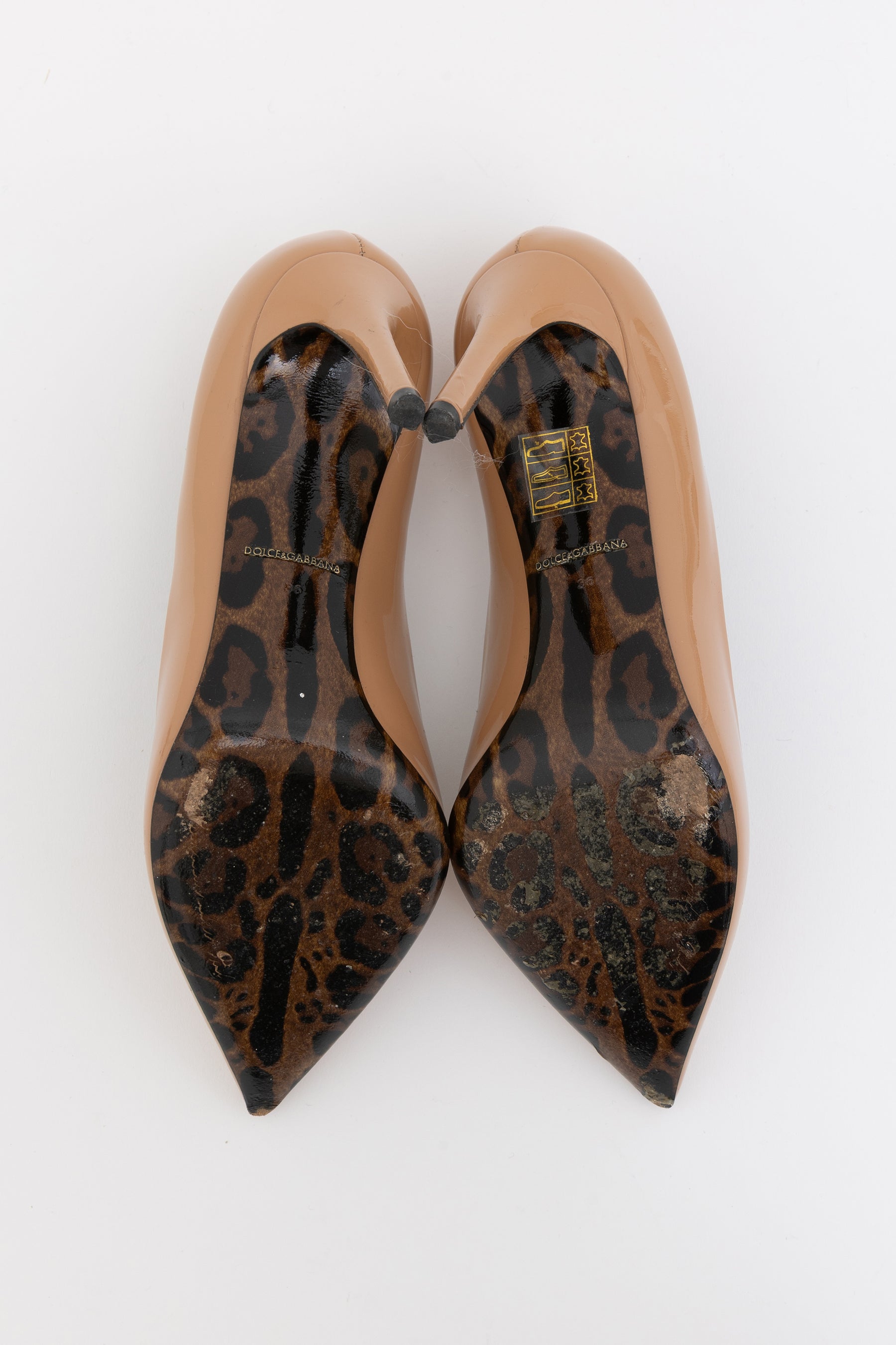 Beige Patent Pumps