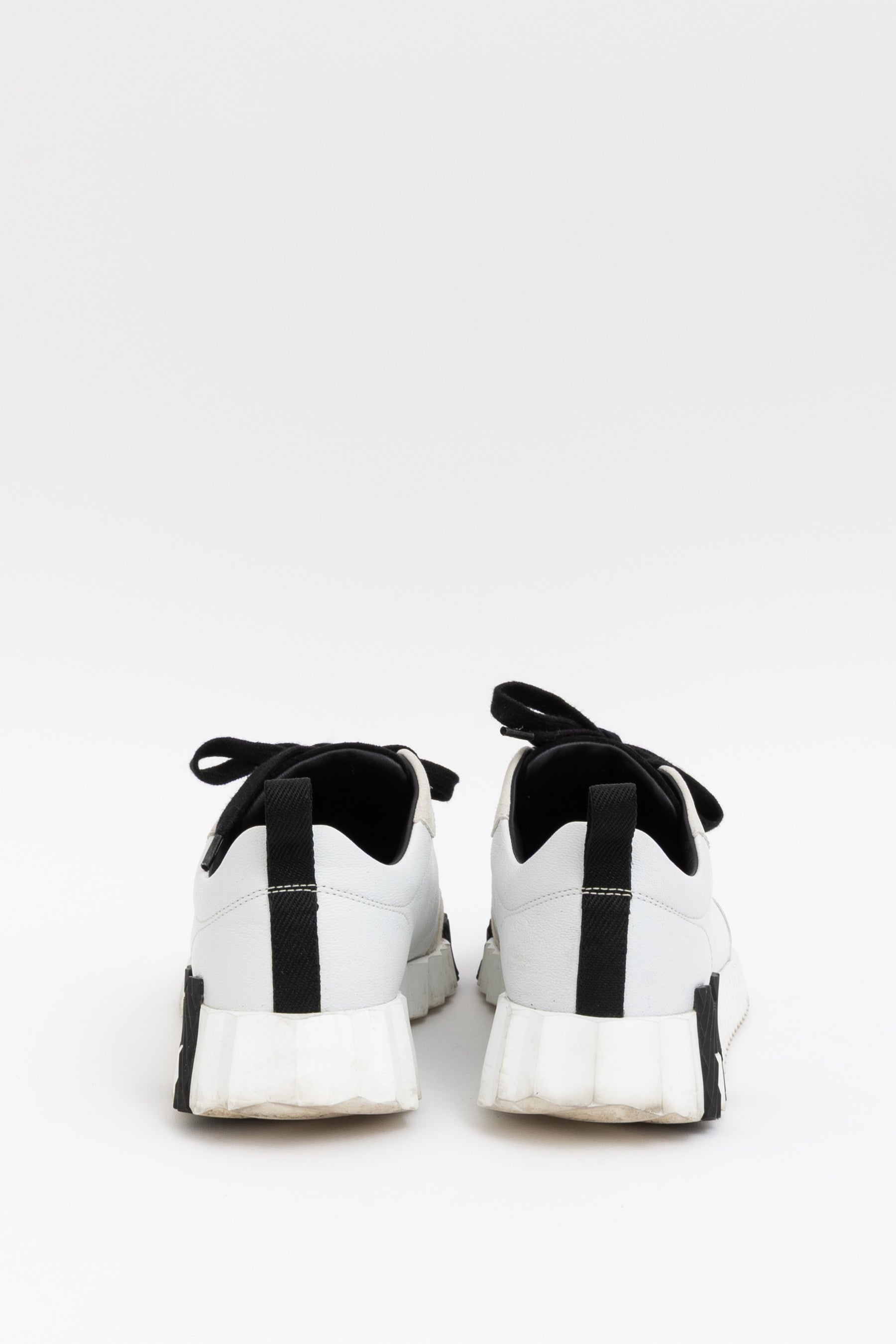 Hermès Ivory and Black H Bouncing Sneaker