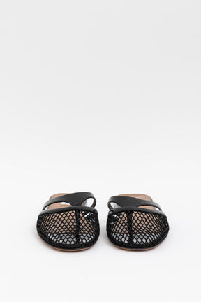 Flat Fishnet Mule