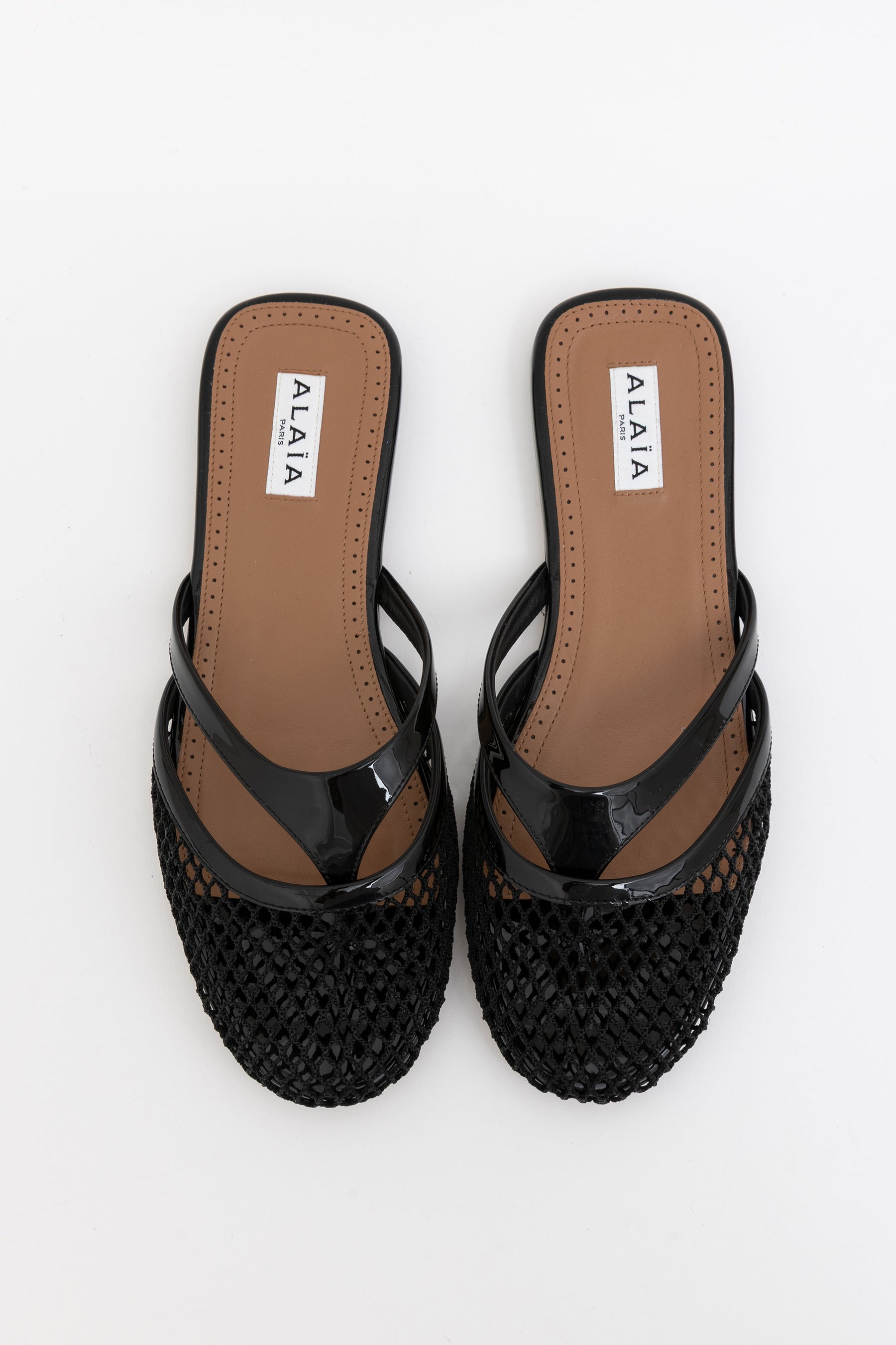 Flat Fishnet Mule