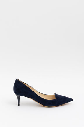 Suede Kitten Heel Pumps
