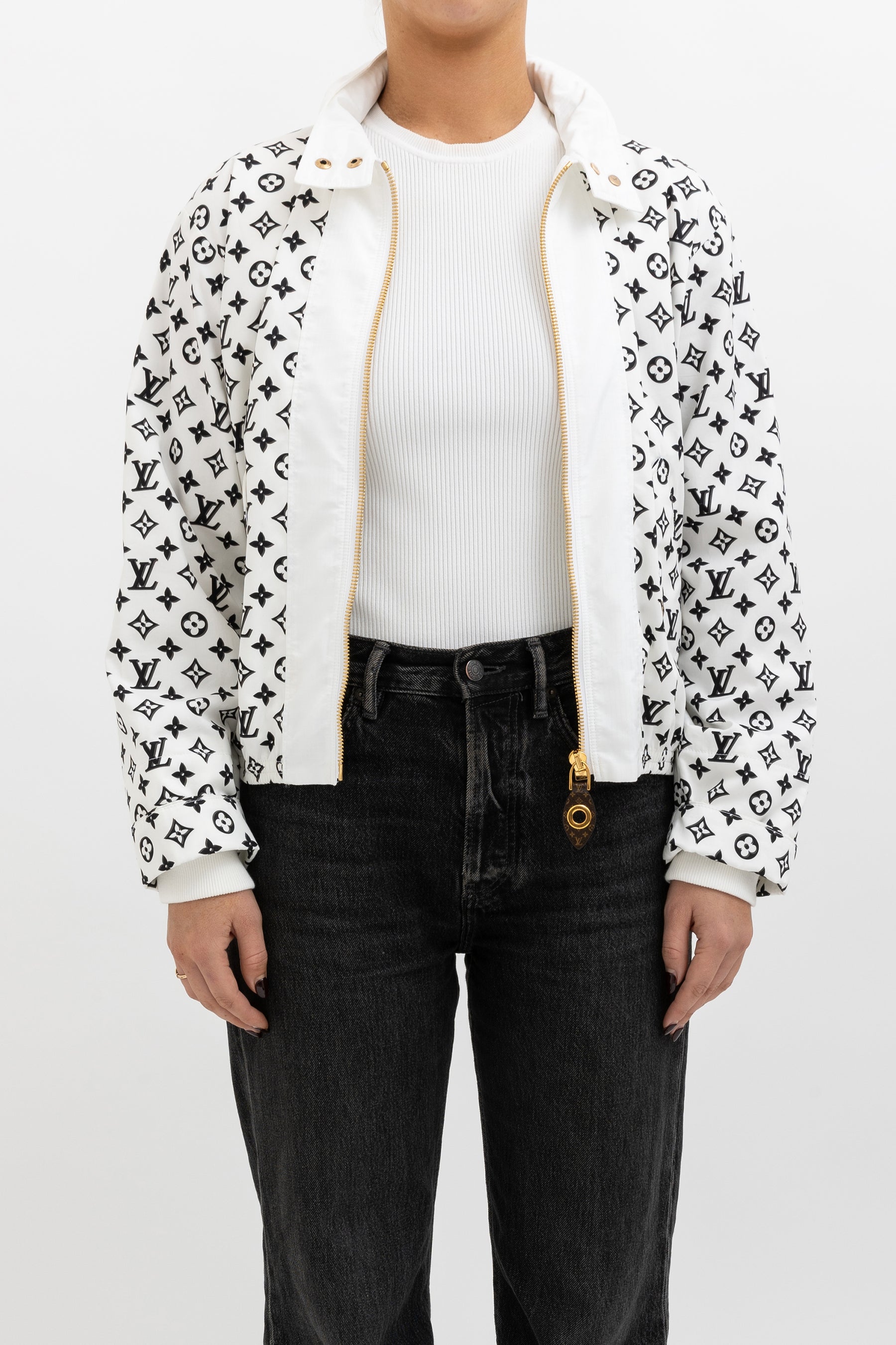 Monogram Zip Up Parka