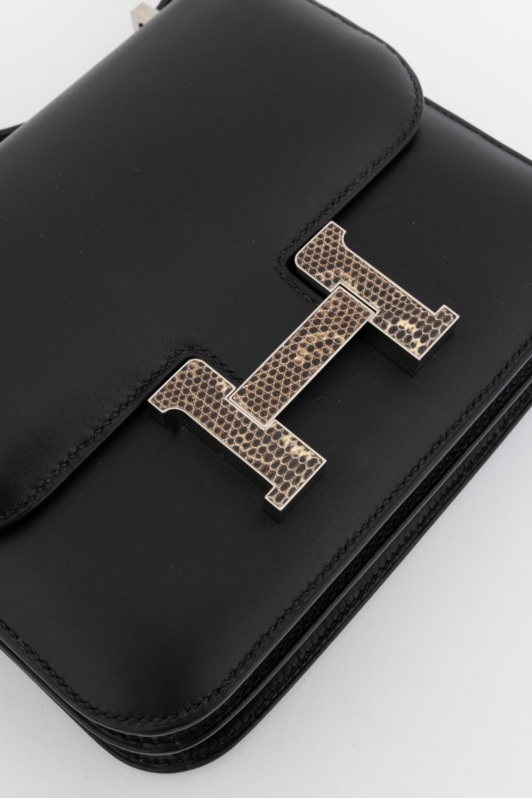 111 Mini Veau Monsieur Lizard Buckle Bag