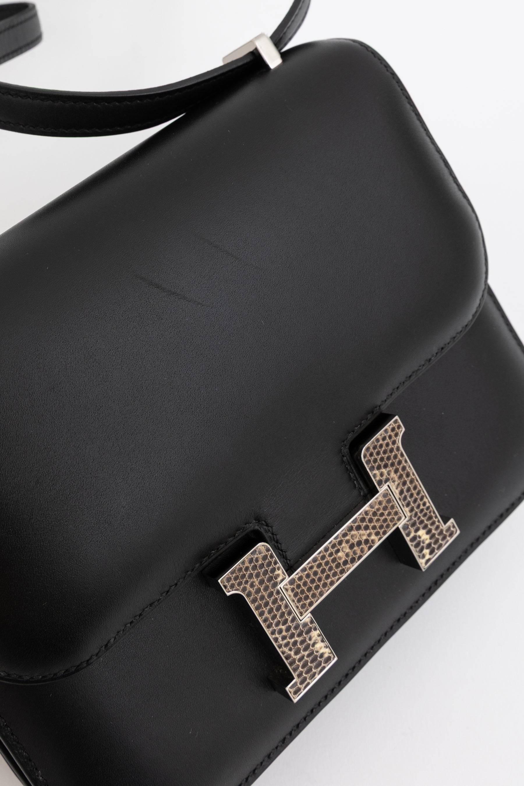 111 Mini Veau Monsieur Lizard Buckle Bag