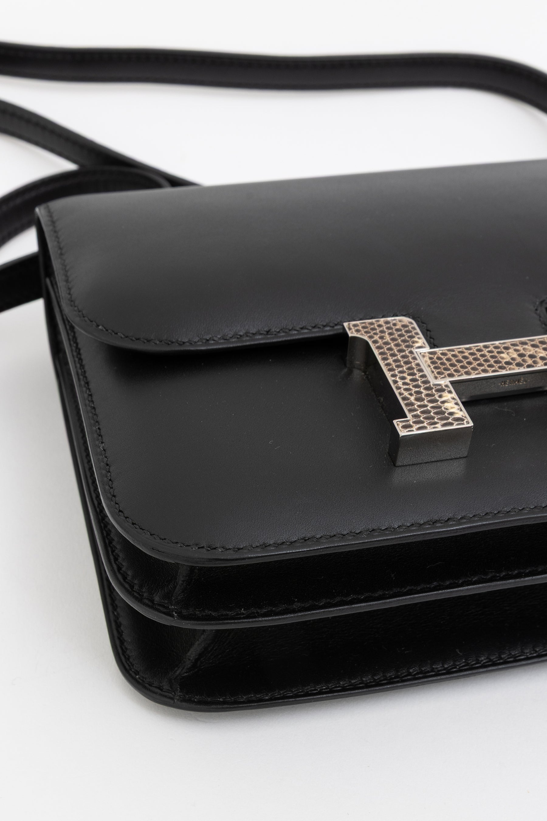 111 Mini Veau Monsieur Lizard Buckle Bag