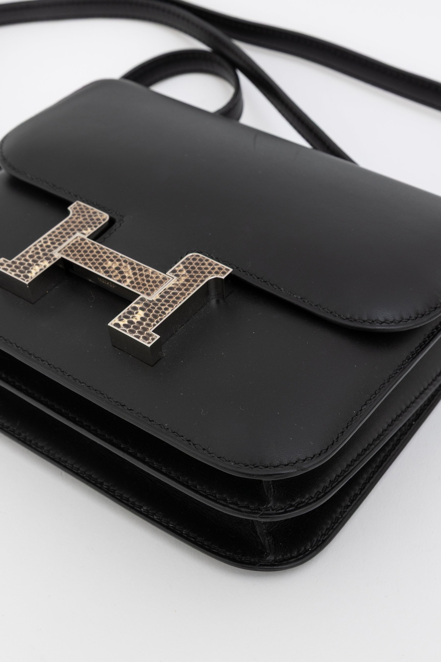 111 Mini Veau Monsieur Lizard Buckle Bag