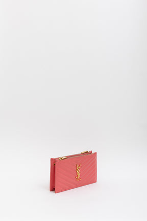 Double Zipped Logo Clutch