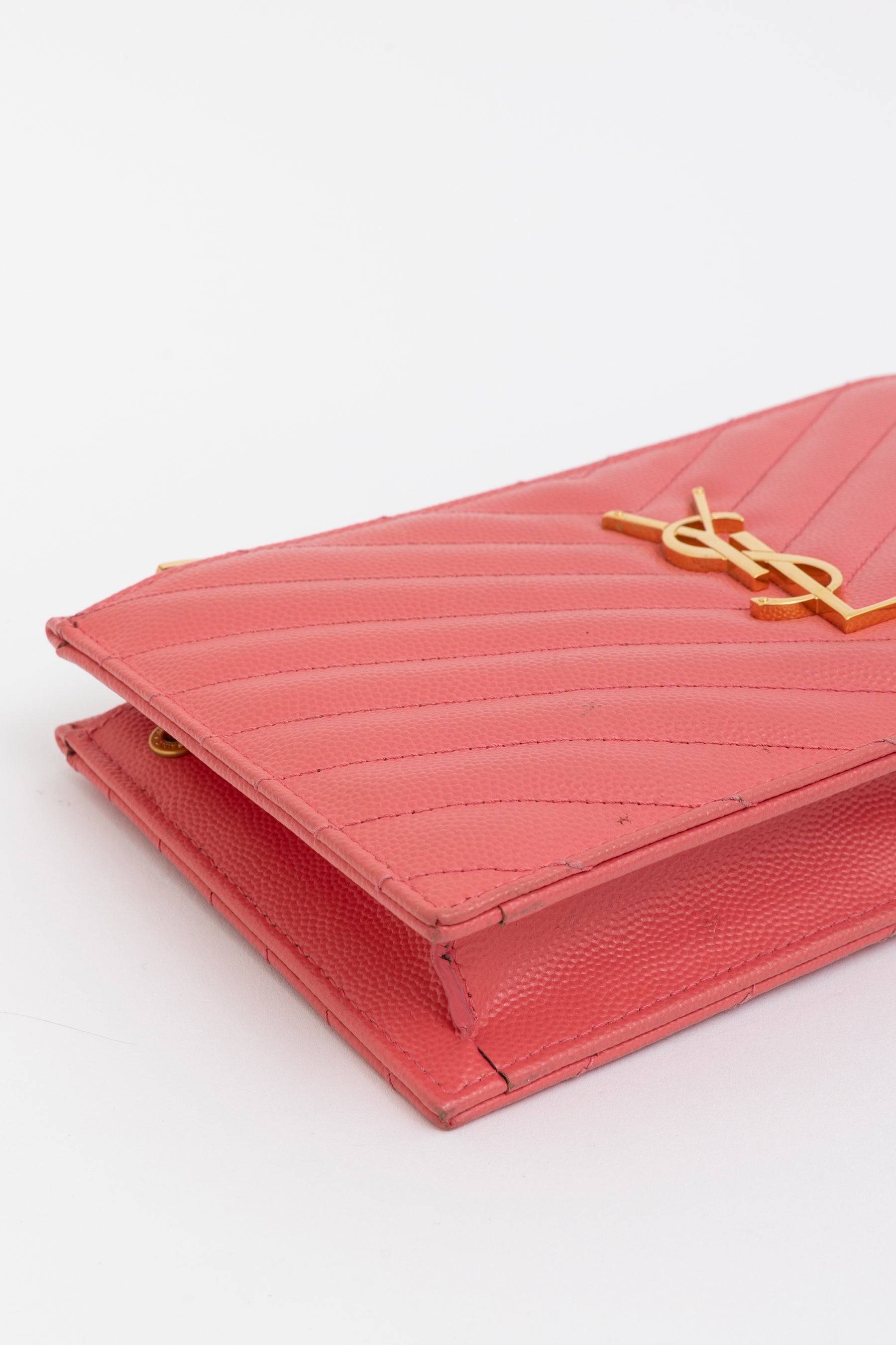 Double Zipped Logo Clutch