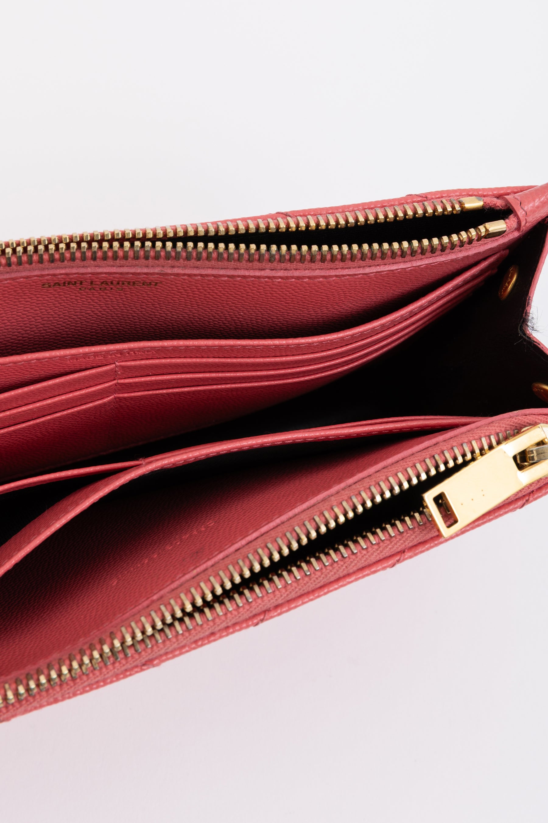 Double Zipped Logo Clutch