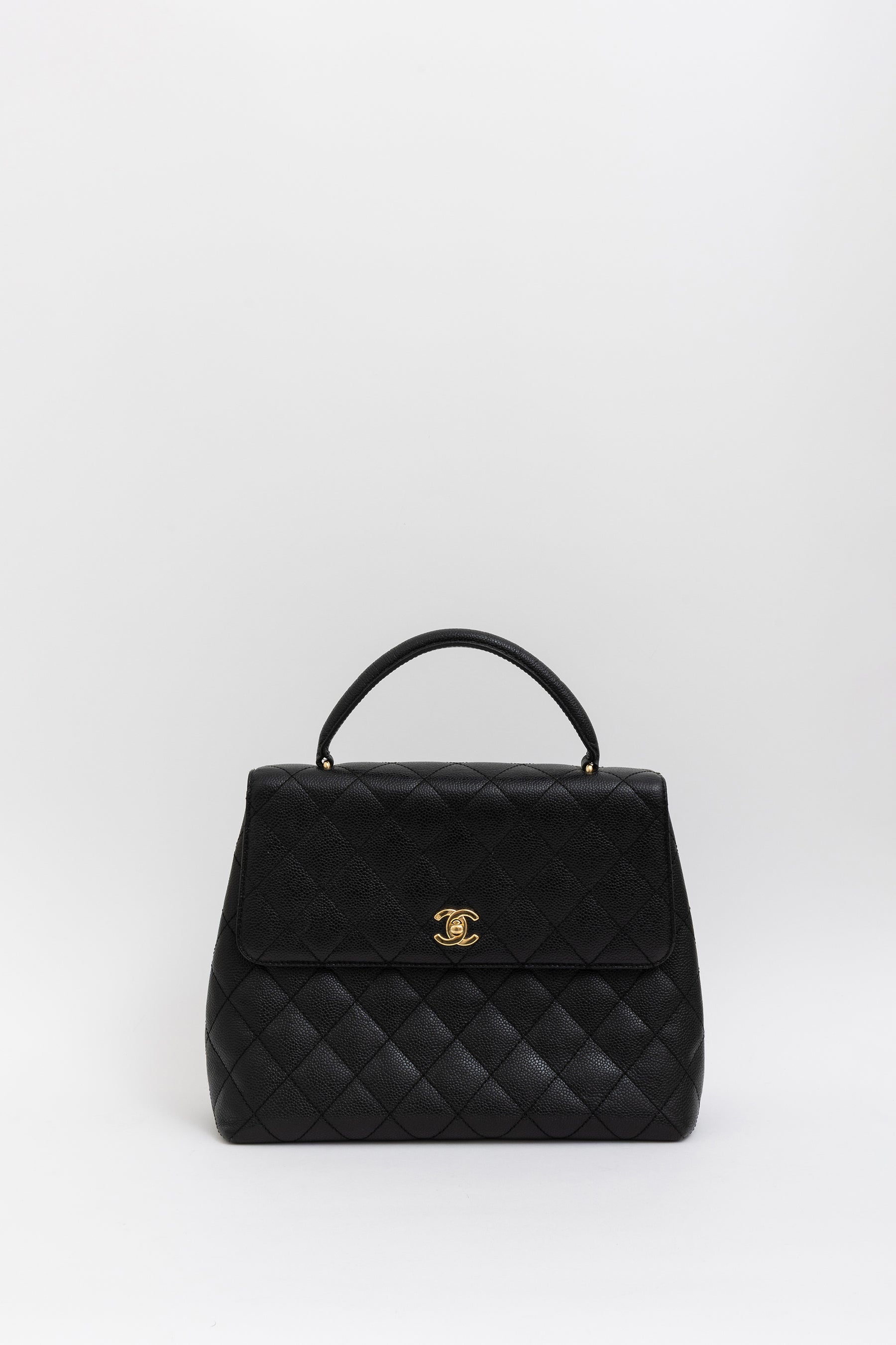 Quilted Caviar Leather Kelly Bag